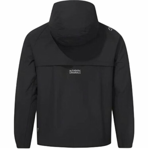迪桑特（DESCENTE）RUNNING宽松拉链防风防水连帽长袖夹克外套男女同款 黑色 100