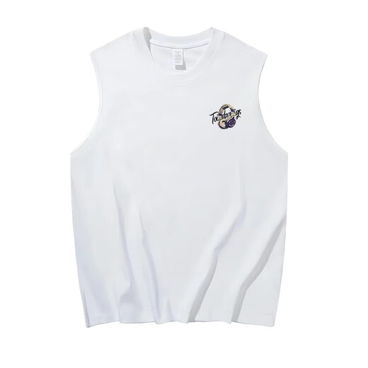 Pierre Cardin 2025 Summer moderno nuevo chaleco de cuello redondo pesado Camiseta sin mangas en el chaleco de hombres suelto