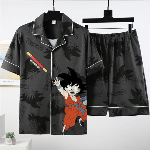 UKUHPK夏季男士卡通短袖睡衣宽松大码家居服 卡通3271【品牌款】 M 标准(高165\100斤)