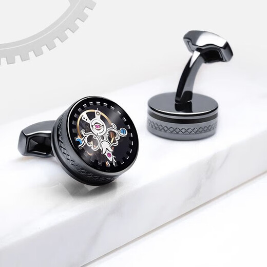 NOSSKISS perpetual tourbillon cufflinks for men gentlemen birthday gifts high-end custom French shirt birthday gift gift gift box gun black cufflinks