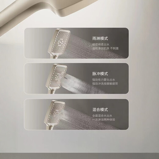 九牧王智能精铜恒温淋浴花洒套装家用数显卫浴淋雨增压枪灰色沐浴器喷头 AZ826【白色】【冷热款】