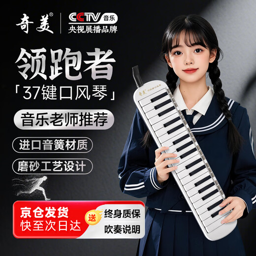 Импортная гармошка-гонг Chimei Leader с 37 клавишами (белая и черная, в полиуретановой сумке, с учебными материалами)