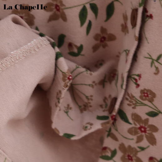 
La Chapelle Girls' Set Coffee Color Floral Children's Shirt Overalls Two-Piece Set Girls Spring and Autumn Fashion Children's Coffee Overalls Set 90 90cm Recommended height 80cm-90cm