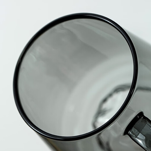 Yi Cup Glass Cup Set with Handle High Temperature Resistance Simple Water Cup Set Green Tea Cup Office Home Use Ash Snow Mountain