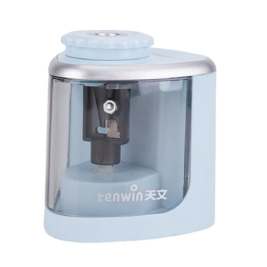 天文;TEN-WINtenwin电动卷笔刀创意蘑菇头儿童文具半自动刨笔削笔机电池 黑色TW8005 - 英文tenwin