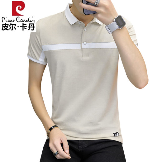 
Pierre cardin 2025 summer new thin model comfortable breathable casual versatile men's short-sleeved T-shirt cotton lapel POLO shirt summer Y1301 gray M 165