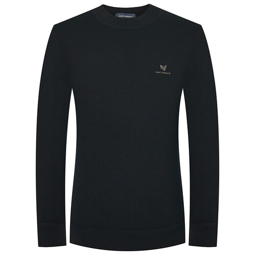 Announcement Bird Machine Washable Wool Sweater Men's Easy Care Half-Turtle Collar Knitted Sweater KEBY253031U Black L-48