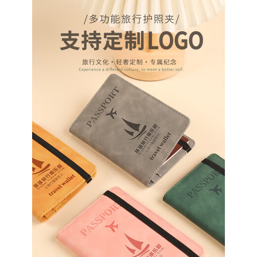 Pasaporte Clip de billetera Ticket Clip Ins Internet Celebridad Multifuncional Caso de protección de tarjetas de identificación Pareja Pasaporte Bag Fid Anti-theft Amarillo/Amarillo [Nota de vuelo]