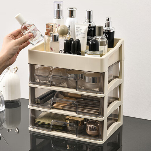 Cosmetic storage box, simple large-capacity drawer style desktop dustproof student dormitory office bedroom ins style five-layer four-drawer style 25.8*19*36cm