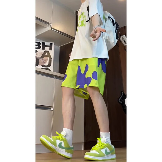 Patrick Star joint shorts men's summer 2025 new basketball sports ice silk quick-drying five-point beach pants D85 Patrick Star ice silk 3XL recommended 160-180Jin Jin equals 0.5 kg