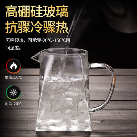 Glass teapot household filter teapot high temperature resistant floral teapot square teapot 350ML stainless steel liner