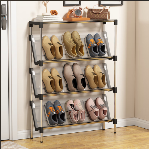 Anya door rear beveled shoe rack heightened home solid simple shoe rack storage rack with dust-proof diaphragm storage rack