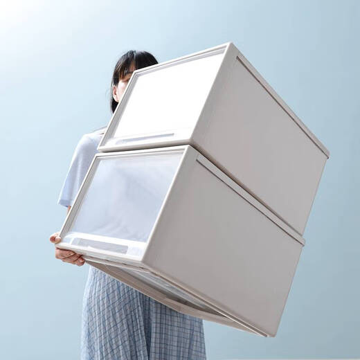 Wenshiou Schublade Kleidung Aufbewahrungsbox verdickte transparente Kleiderschrank -Sortierbox Aufbewahrungsbox extra großer Plastikkleidung Aufbewahrungsbox F3523 Erster Stock