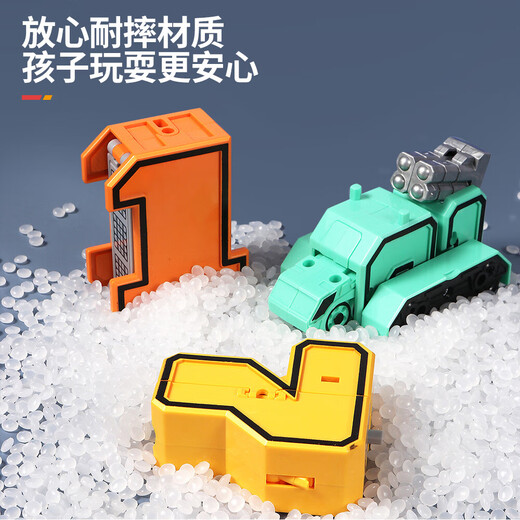 
New digital Transformers children's educational assembled robot toys, boys and girls, car robots, large combination number 0-9 [Combined small robot] gift box