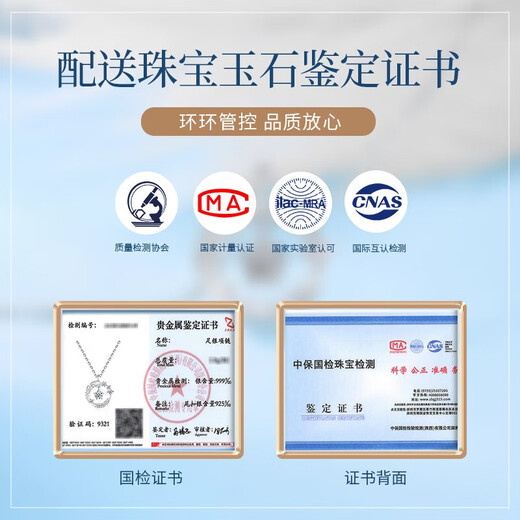 The only (Winy) 999 sterling silver necklace for women, light luxury and high-end moissanite pendant birthday gift for girlfriend and wife jewelry