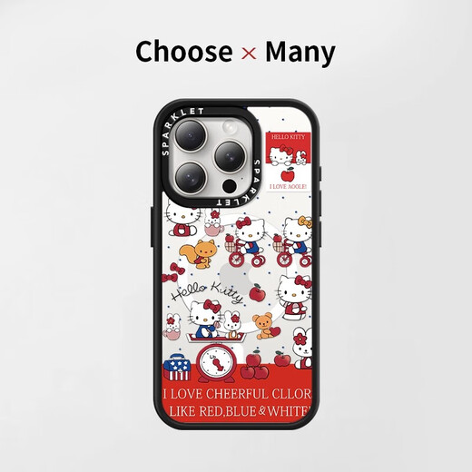 Belle Ten Cent (MSMF) Sanrio Apple Magnetic Phone Case Magsafe Cartoon Cute Girl Heart Katie Cat Advanced Wireless Charges Two-in-1 APPLICABLE CAS DE PROTECTION ANTI-FALL FEMMES [MAGNÉTIQUE] Melody-BG693G iPhone16