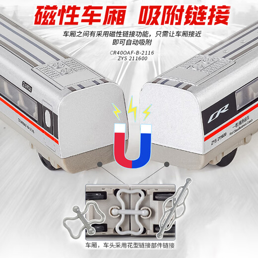 高铁玩具火车遥控合金复兴号动车模型玩具仿真和谐号儿童电动男孩 充电套装【遥控版】复兴号 双节+
