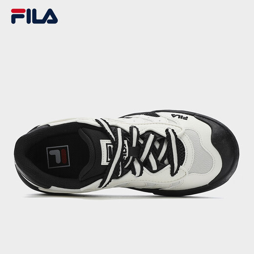 Zapatos de mujer Fila Fila Fila, zapatos de huevo de Yang Mi, zapatos deportivos, 2025 Autumn Nuevos zapatos blancos casuales y versátiles, leche blanca/negra 37.5