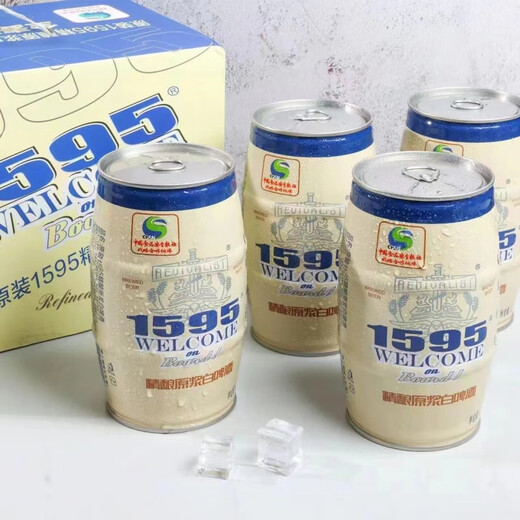 科尔森原装1595精酿原浆白啤酒1L腰鼓罐装12°P特种啤酒（浑浊型) 1595精酿原浆(整箱) 6罐