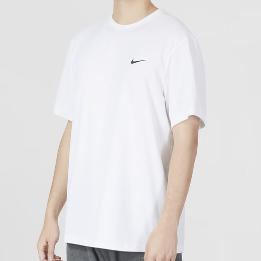 Nike (NIKE) white quick-drying short-sleeved men's ice silk T-shirt breathable thin top White/HV4882-100 L 130-150Jin [Jin equals 0.5 kg]