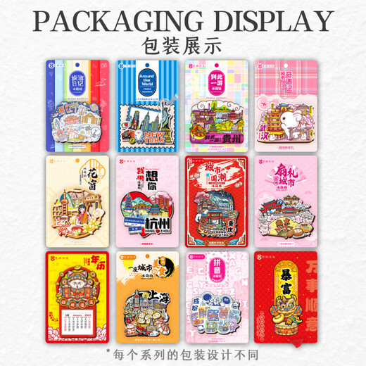 绘音【深圳】旅游冰箱贴广东深圳锦绣中华世界之窗城市纪念品国潮磁贴 687号美丽城-深圳