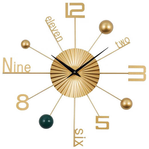 
Yonghuan Wall Clock Living Room New Italian Light Luxury Clock Modern Simple Atmospheric Creative Wall-mounted Clock Larger 695x70C More than 20 inches