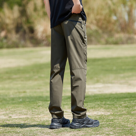 JEEP fashion brand spring and autumn men's casual pants overalls outdoor quick-drying sports trousers military green L