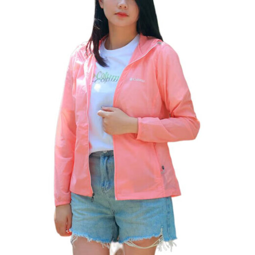 Columbia City Outdoor Series Solid Color Light Sports Loison Vers d'orage à capuche à capuche polyvalente Ultra Orange S