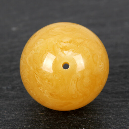 Yuzhi 1 item 1 certificate 1 shot natural Russian material unoptimized beeswax round beads single bead separated beads with beads diameter 18mm 3.48g diameter 18mm orphan G683