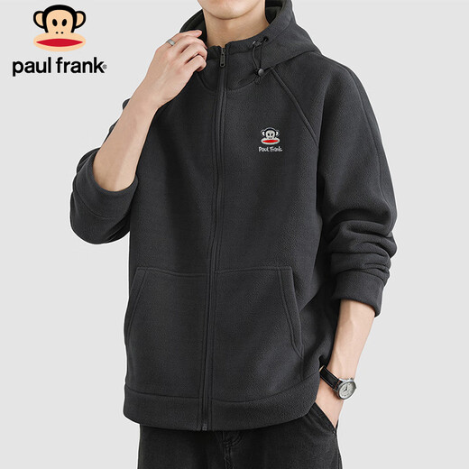 Big Mouth Monkey (paul frank) cardigan sweatshirt men's polar fleece jacket men's spring and autumn trendy couple casual tops men's clothing