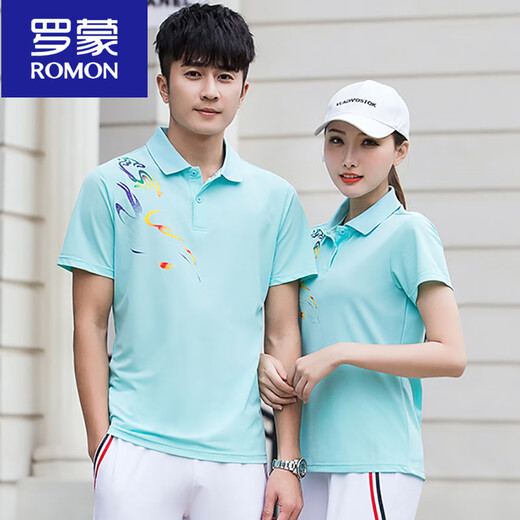 Romon (Romon) Sommerpaar kurzärmeliges Sport T-Shirt Herren-Kleidung Polo-Hemd-Hose Anzug Anzug Custom bedruckter Logo