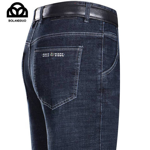 Jeep Spirit Jeep printemps et été en coton mince jean homme d'âge moyen de l'âge moyen de grande taille, grande taille décontractée papa respirant long 3891 Zhonglan Thin Style 36 [2 pieds 9]