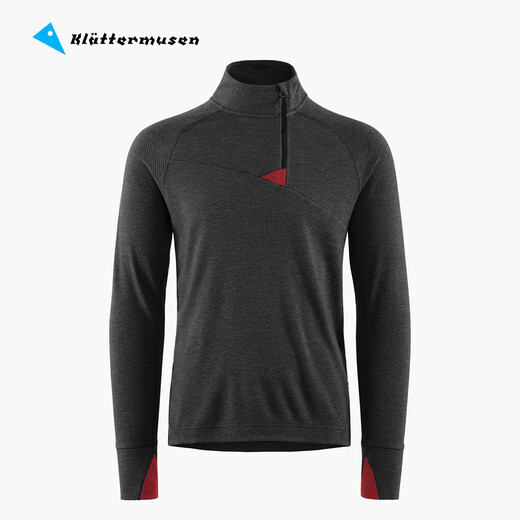 KLATTERMUSEN Climbing Rat 10056 Hugo Women's Half Zipper Pullover Hoodie-Huge 1/2 Zip Sweater W's 962/Raven/Russet Black/Russet XS