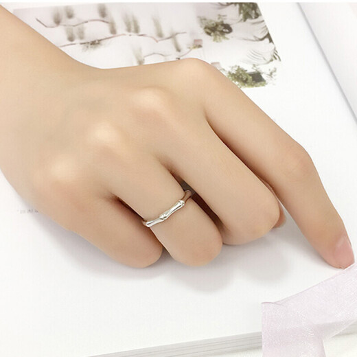 Crystal Couple Ring 925 Silver Men's and Women's Ring Gift Box Men's and Women's Ring Opening Adjustable Size Ring Jewelry Birthday Gift for Girlfriend J117 Couple Ring