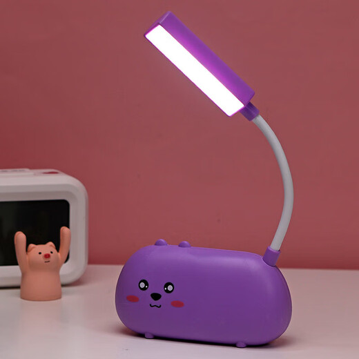 USB plug-in table lamp LED cartoon desktop ornament children's gift night light cute little table lamp kindergarten gift cute pet tiger + plug-in model random color