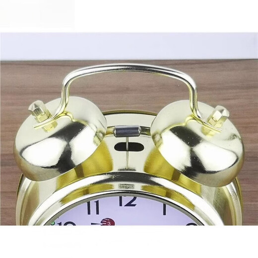 Extra lauter Sound Wake Up Horseshoe Mechanische Uhr Vintage Retro Nostalgic Metall Bewegung Manualuhr Wecker Blau Bronze 1585 [Batteriemodell]