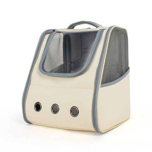 
New versatile cat bag, portable space capsule breathable large capacity bag, cat backpack pet supplies 6627-transparent pink pet backpack