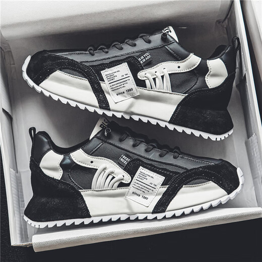 
Lunga men's shoes 2025 summer new breathable versatile sports casual shoes for men's fashionable white shoes thick-soled dad shoes RF-C681 green 41