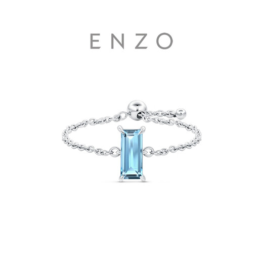 Chow Tai Fook ENZO 18K gold topaz gemstone ring chain ring gift for women EZV4499 No. 24