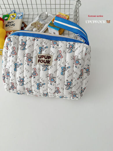 Export Windel Aufbewahrungsbaby Kleidung Beutel Stamme Flasche Mutter Karren Hangsack Make -up -Tasche Blau Märchen Aufbewahrungstasche 0 Stück Set