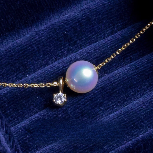 Fat Donglai's same style pearl pendant without chain, 18k gold akoya Y chain design, single 20-point real diamond seawater, this link is a separate accessory, does not include beads, please choose beads.