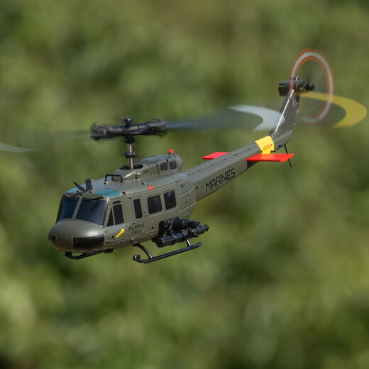 
RHSKY remote control helicopter UH-1 Hueye like real model aircraft intelligent height-fixing children's toys with fall resistance C032 optical flow positioning pink Shuangfei three batteries