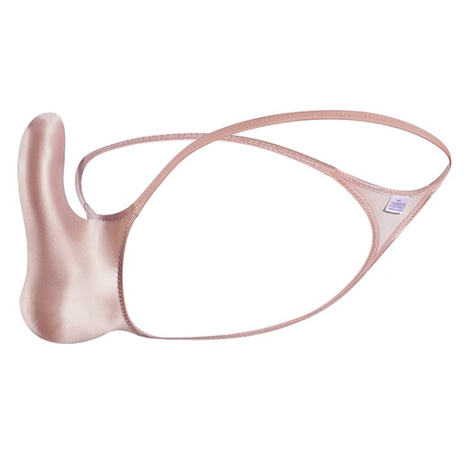Hochglänzende sexy Herren-Tanga-Ausbuchtung nach oben nach oben unterwäsche glänzend seidig, enge Taille Dünngürtel T-Trous mondhellem monstromig m