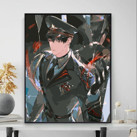 Serie de Amor y Space Deep Pintura al óleo digital Shen Xinghui Game personajes 2025 Nueva pintura al óleo llena de mano S1047-30 Color-Qin Che 40*50cm [envío de cubo de lienzo] Sin juego completo 1