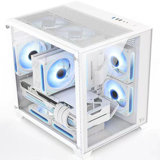 GIGABYTE Huntkey Great Wall Desktop-Hauptgehäuse 240 360 wassergekühltes Gehäuse Hundred Yuan Gehäuse Glasseite transparent/Meerblick-Raumgehäuse/tragbares Gehäuse Huntkey S900 Meeresblick-Raumgehäuse Schwarz