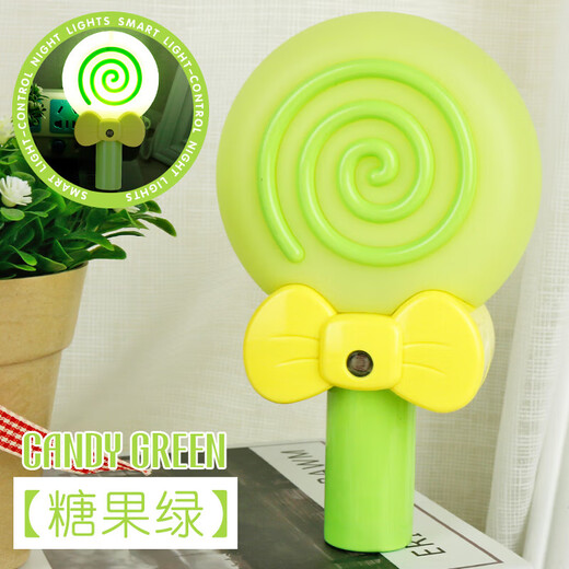 Night light control induction plug plug-in night light lamp bedroom led baby feeding lamp energy-saving lamp children's sleeping wall lamp bedroom bedside lamp lollipop night light + intelligent light sense + random color