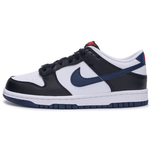Nike (Nike) Chaussures officielles du magasin de navires de navigation Nouveau style rétro Dunk Low Lightweight Shoes Low Top Fashion Casual Chaussures HJ9202-001 / noir, blanc et bleu / nouvellement lancé 37,5