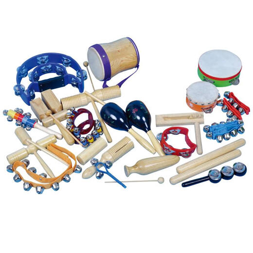 ORFF Early Education Musical Instrument Set École primaire Percussion Instrument combinaison Musique d'enfants Enseignement Aids Musique Éclaircissement Enseignement Toys 100 pièces Set Autre quantité