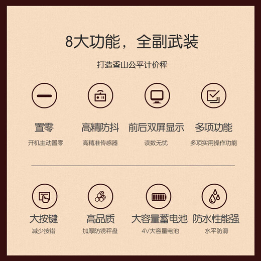 Xiangshan Electronic Scale Commercial Waterproof Pricing Scale High-precision Counting Scale Kitchen Scale Food Scale Gram Scale Home Supermarket Fruit and Vegetable Scale 30kg Fully Waterproof - Special for Aquatic Products - LED Red Text Display Indoor Use