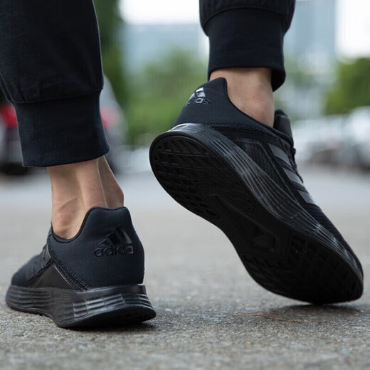 阿迪达斯 （adidas）跑步鞋男鞋女鞋2025夏季DURAMO SL低帮缓震运动鞋轻便透气休闲鞋 黑武士JQ9717黑色 36